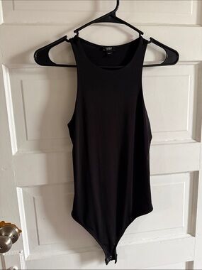 Express Black Sleeveless High-Neck Bodysuit